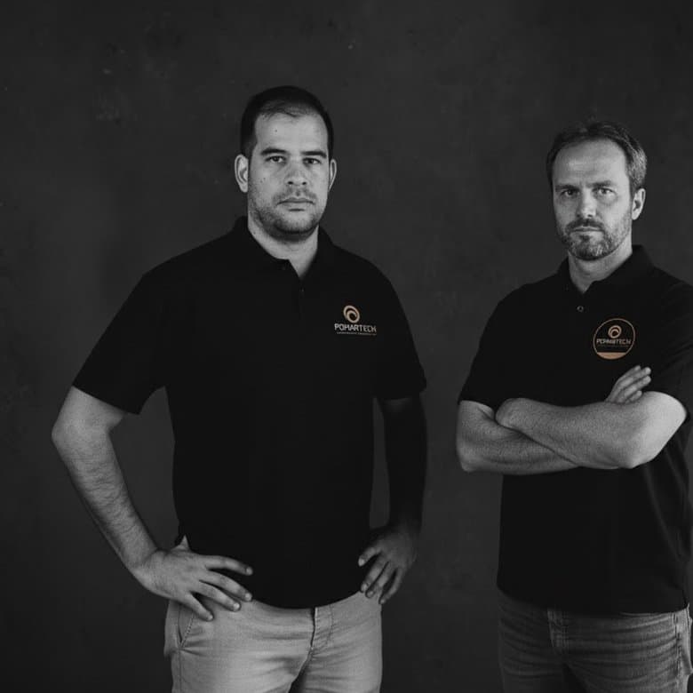 Marcelo Santos e Rafael Broggio, sócios da PomarTech